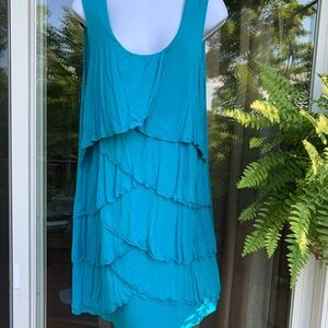 Style & Co Layered Teal Tunic Tank XL